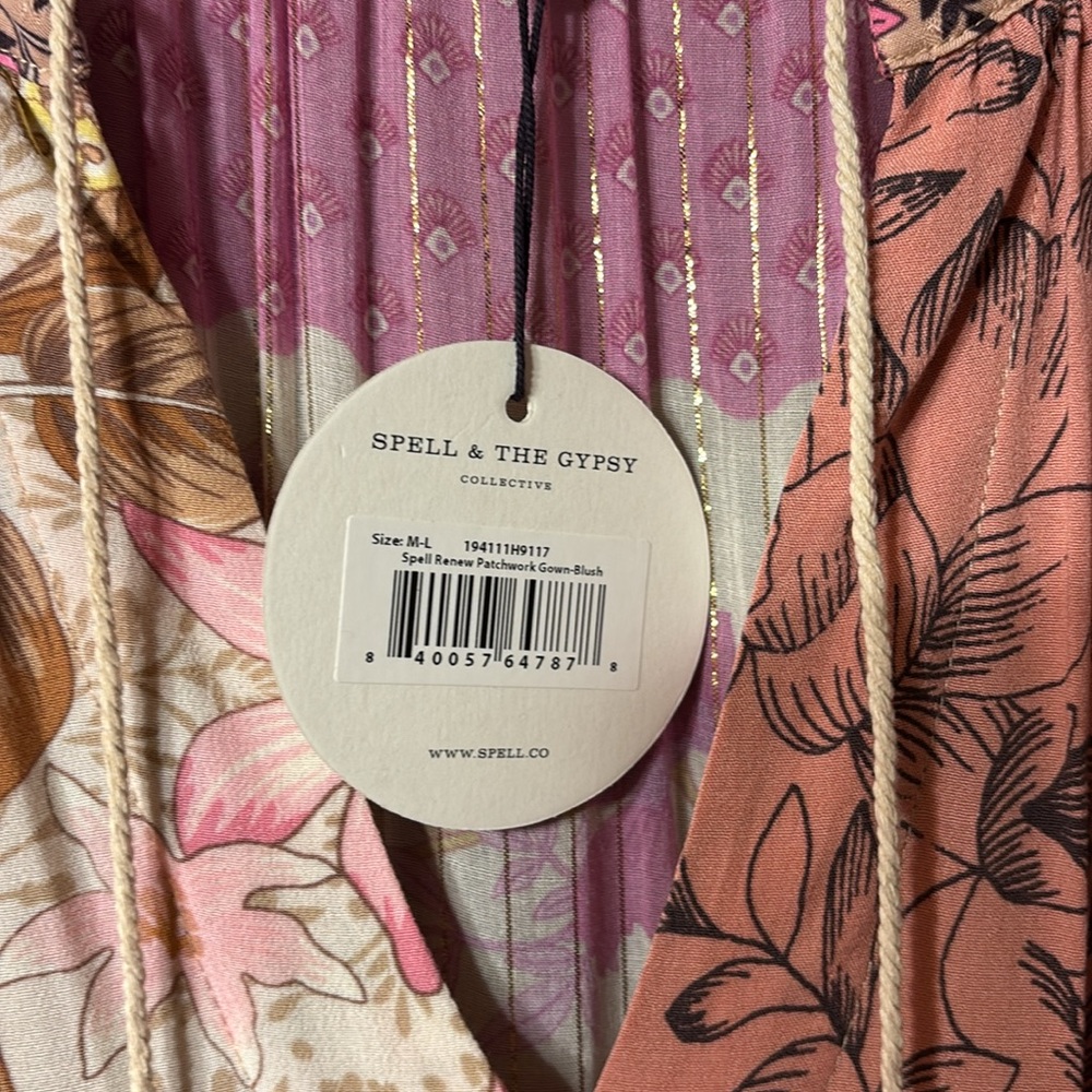 Spell Renew Patchwork Gown in Blush (size M/L) - Picture 5 of 6